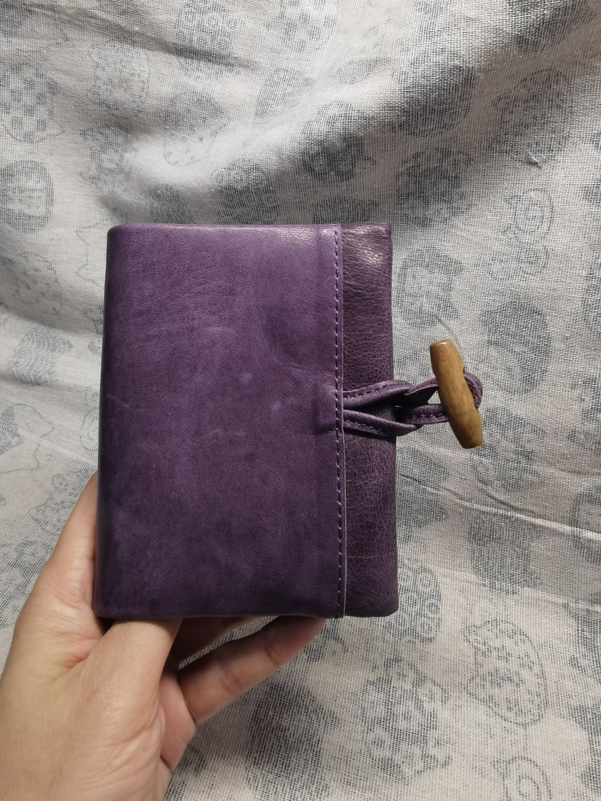 Purple Waxed Leather M5 Six Ring Binder Cover