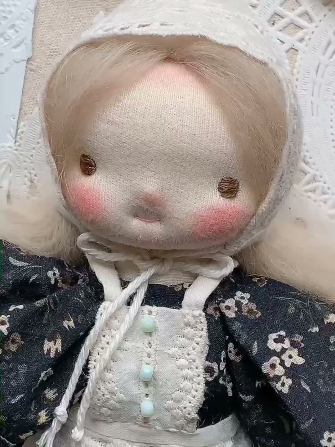 Handmade Waldorf Doll with Blonde Hair