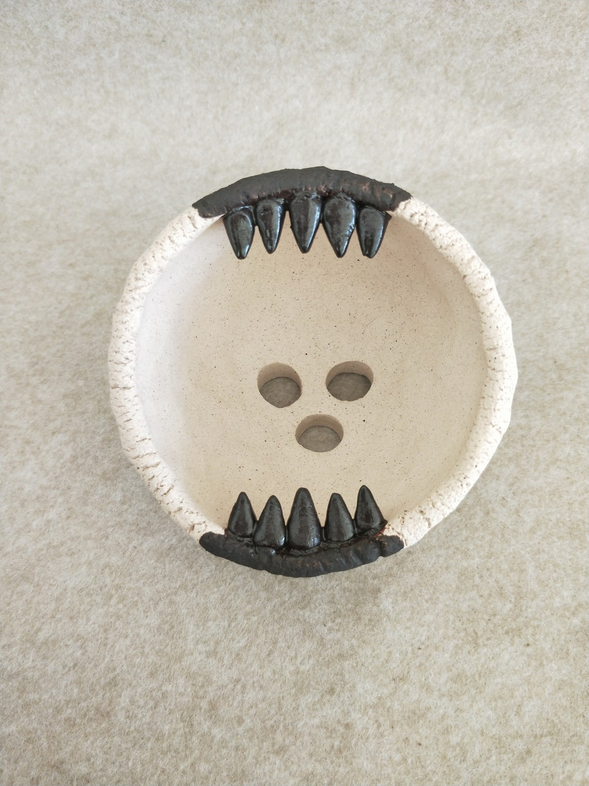 Handcrafted Ceramic Planter with Claw Rim