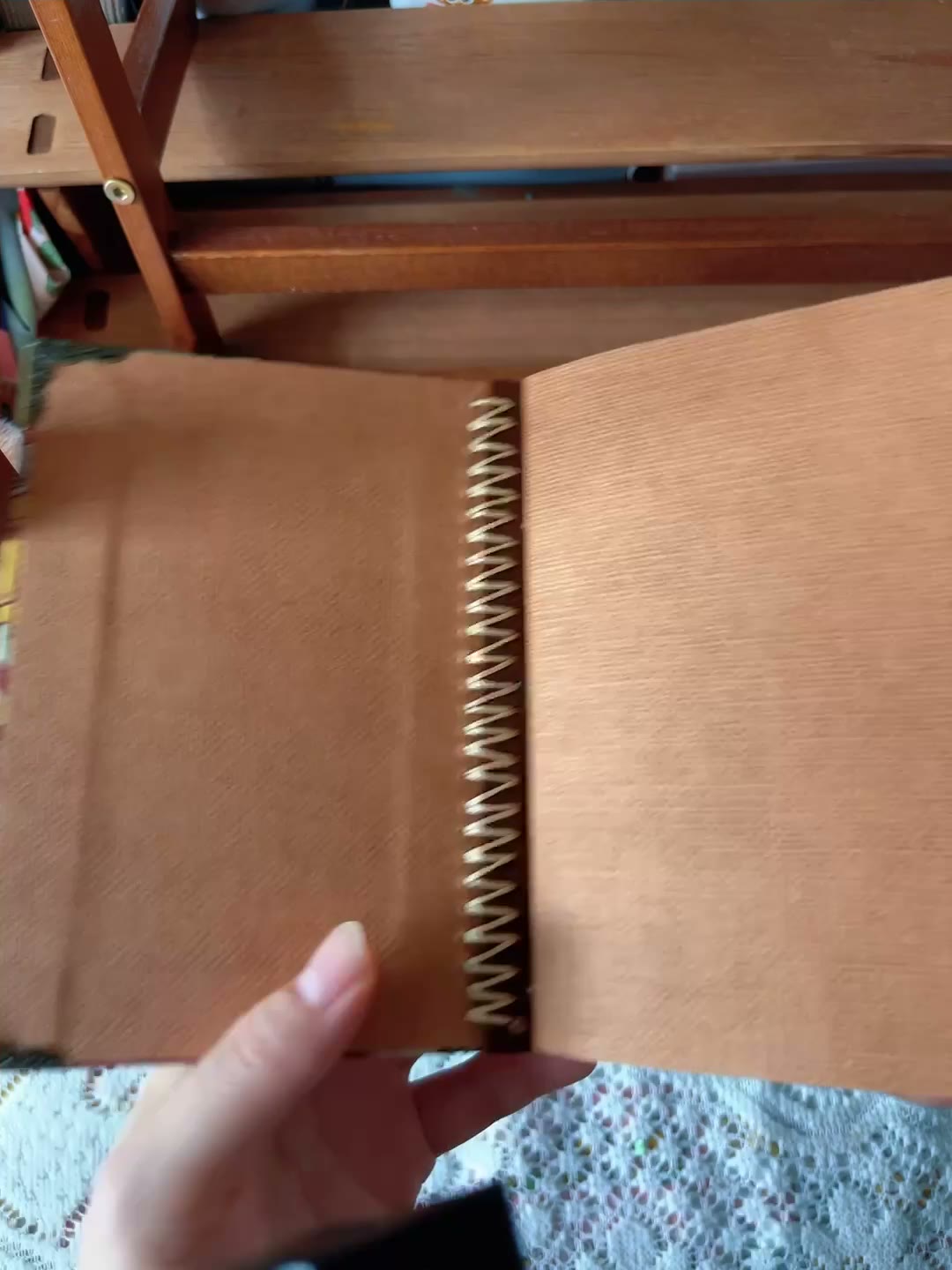 Handmade Tarot Watercolor Notebook with Fabric Cover