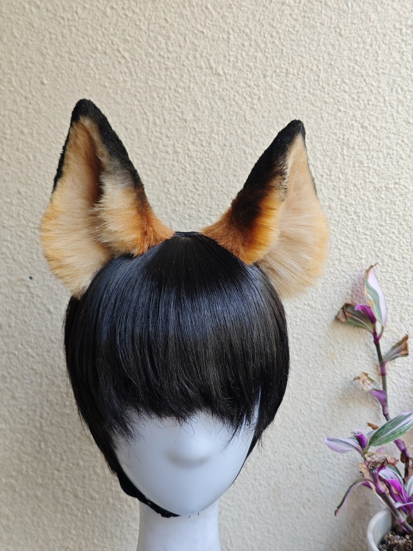 Handmade Red Fox Ears Cosplay Headband, 10cm Tall