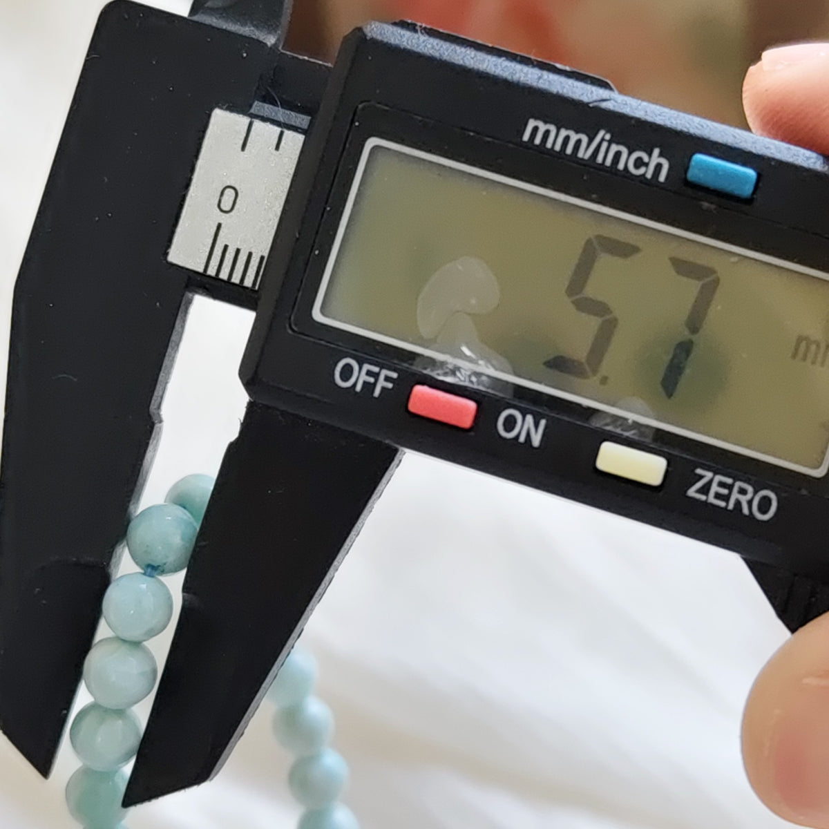 Natural Larimar Double Wrap Beaded Bracelet