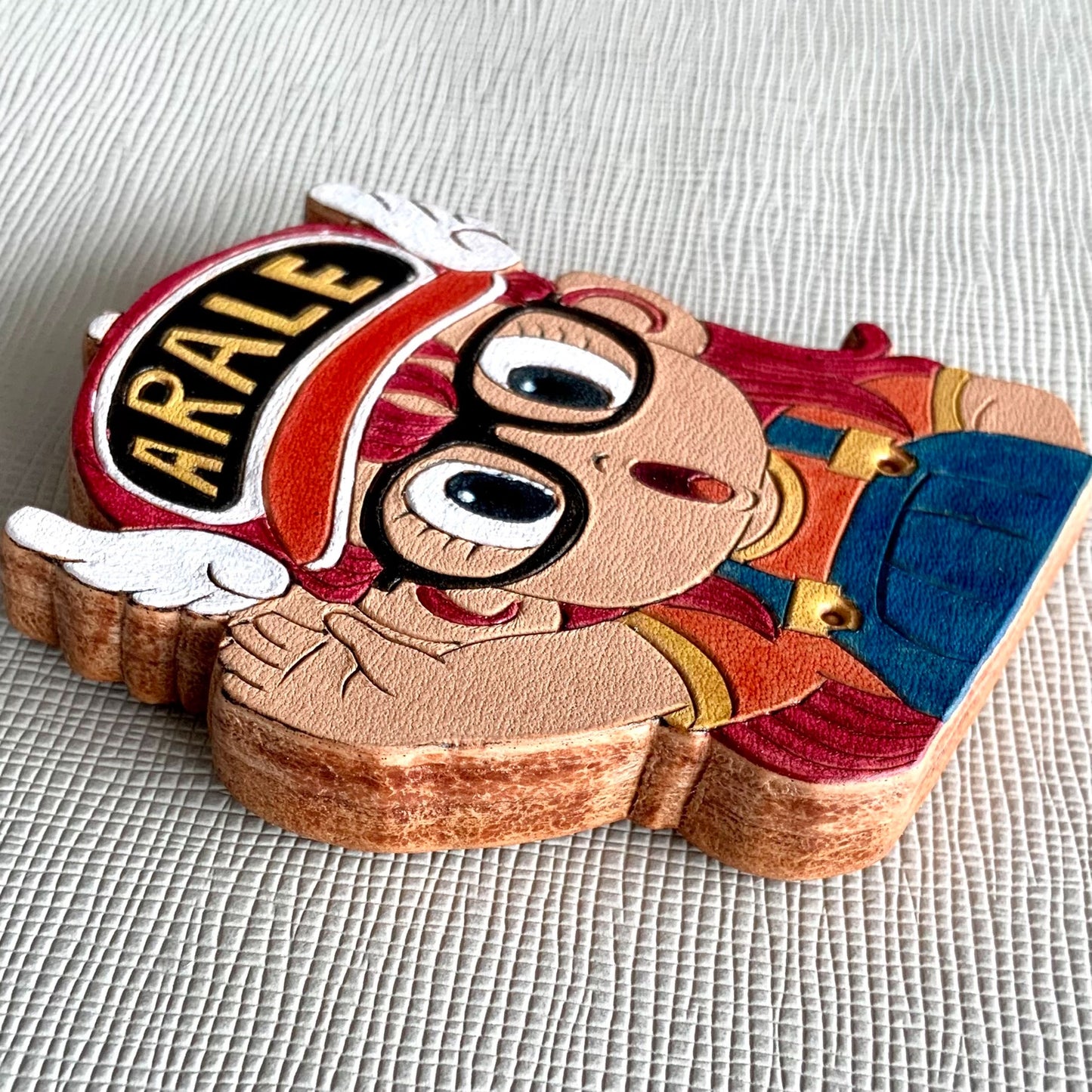 ARALE Magnetic Leather Needle Holder Set with Luck and Mushroom Charms