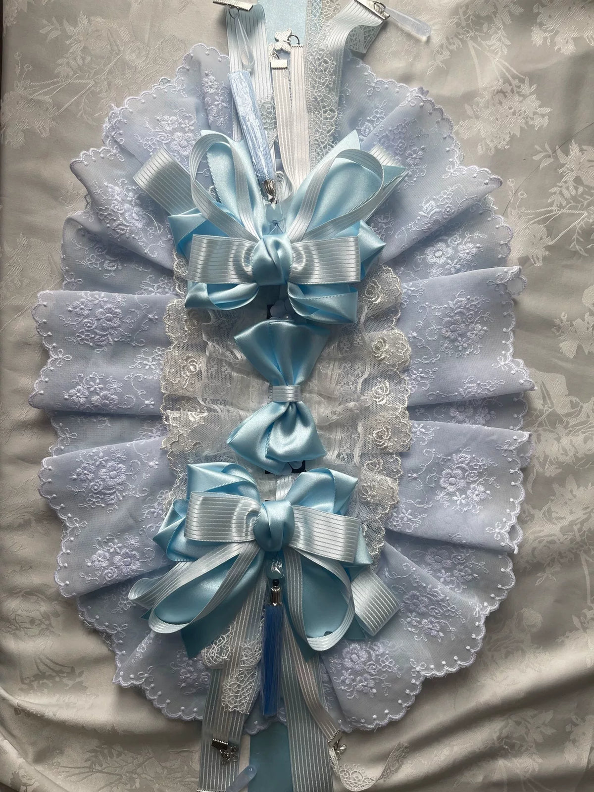 Babyblauw Kant Lolita BNT Flat Bonnet