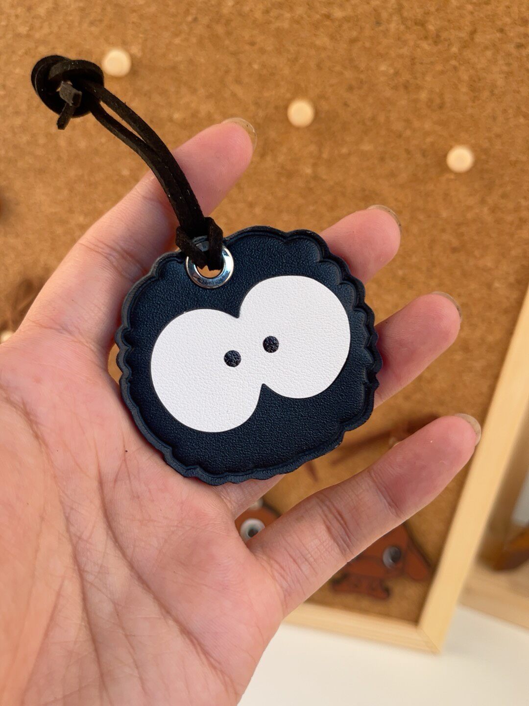 Vegetable Tanned Leather Bag Charm Pendant