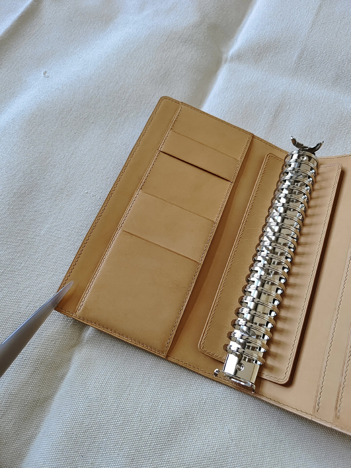 A5 Leather Loose Leaf Notebook Hand Stitched