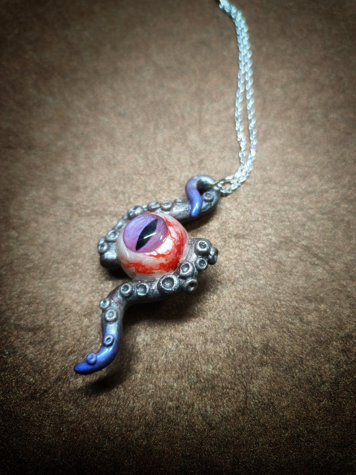 Cthulhu Tentacle Eye Pendant Necklace