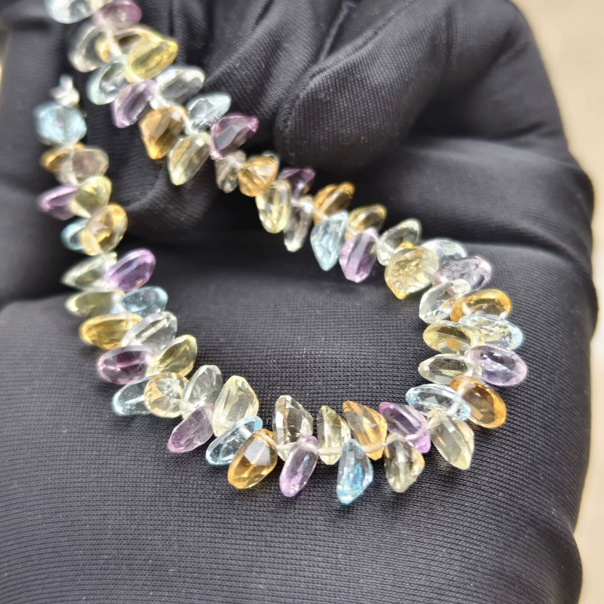 Mehrfarbiges Kristall-Armband mit Weizenähren