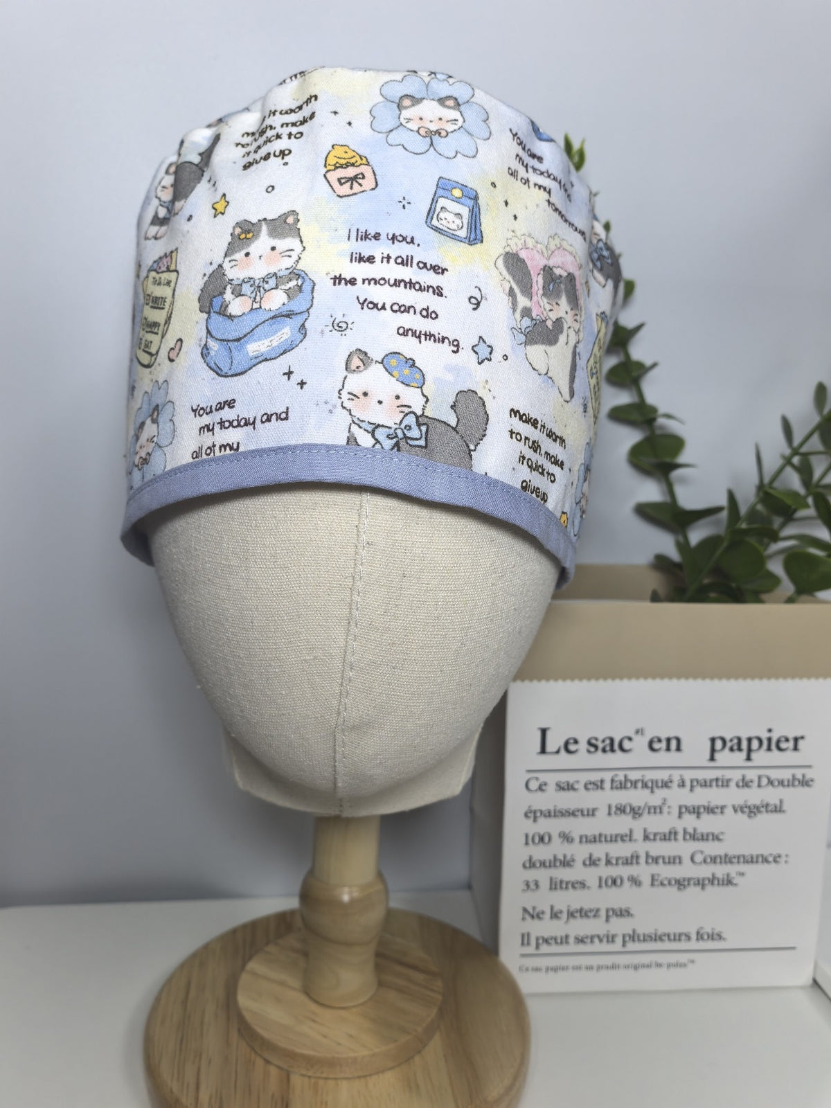 Lazy Flower Cat Cotton Canvas Cap