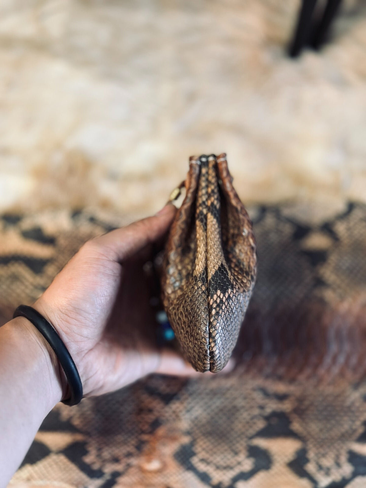 Handcrafted Leather Dragon Scale Pouch