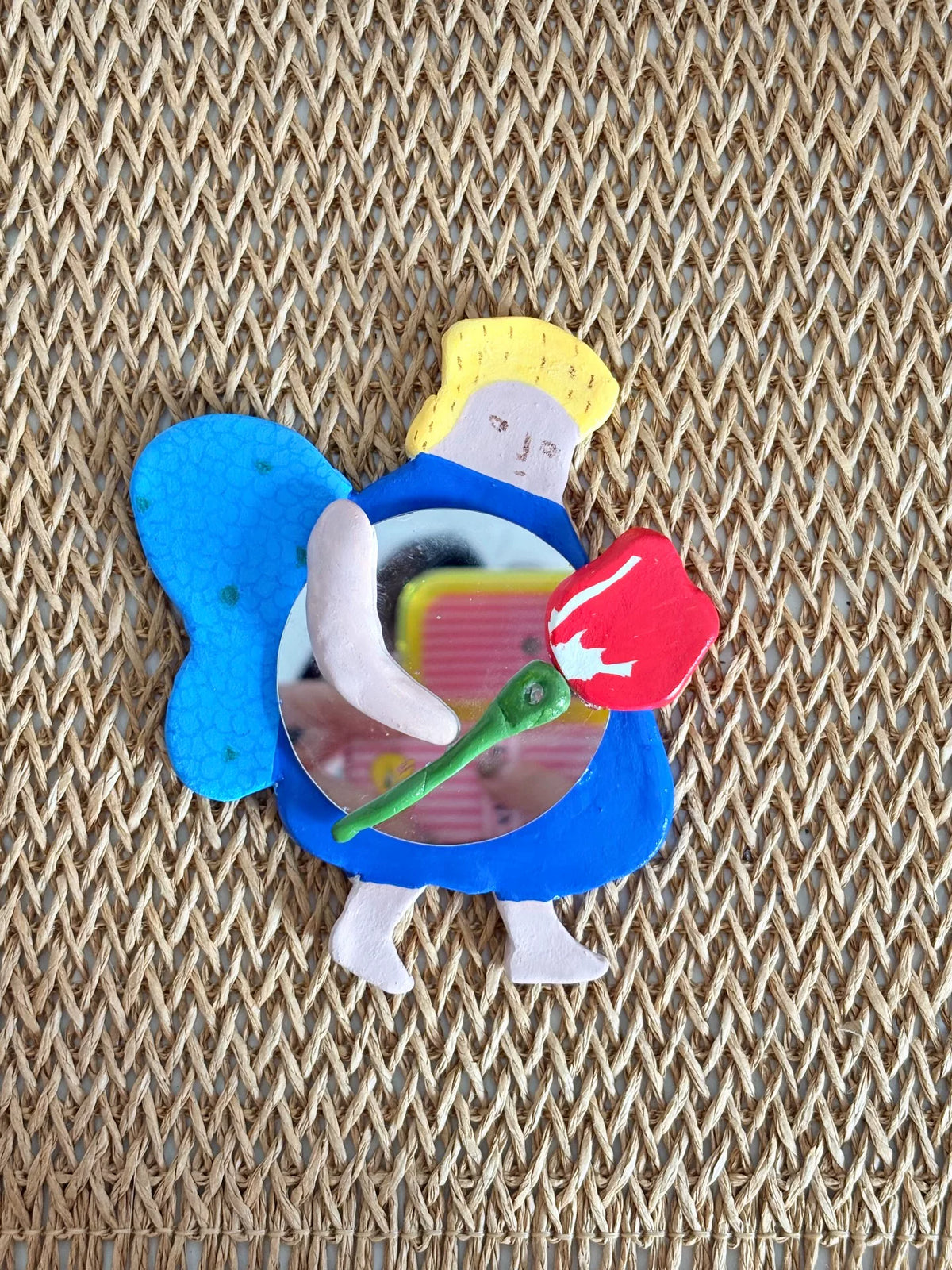 Handmade Clay Character Mirror Charm