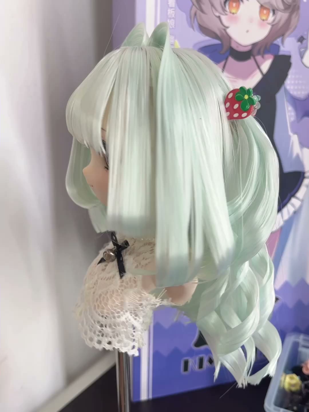 Mint Green Twin Tail Doll Wig