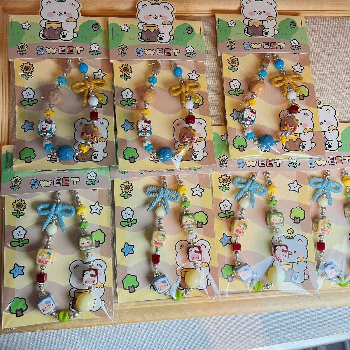 Handmade Cartoon Beaded Phone Chain
