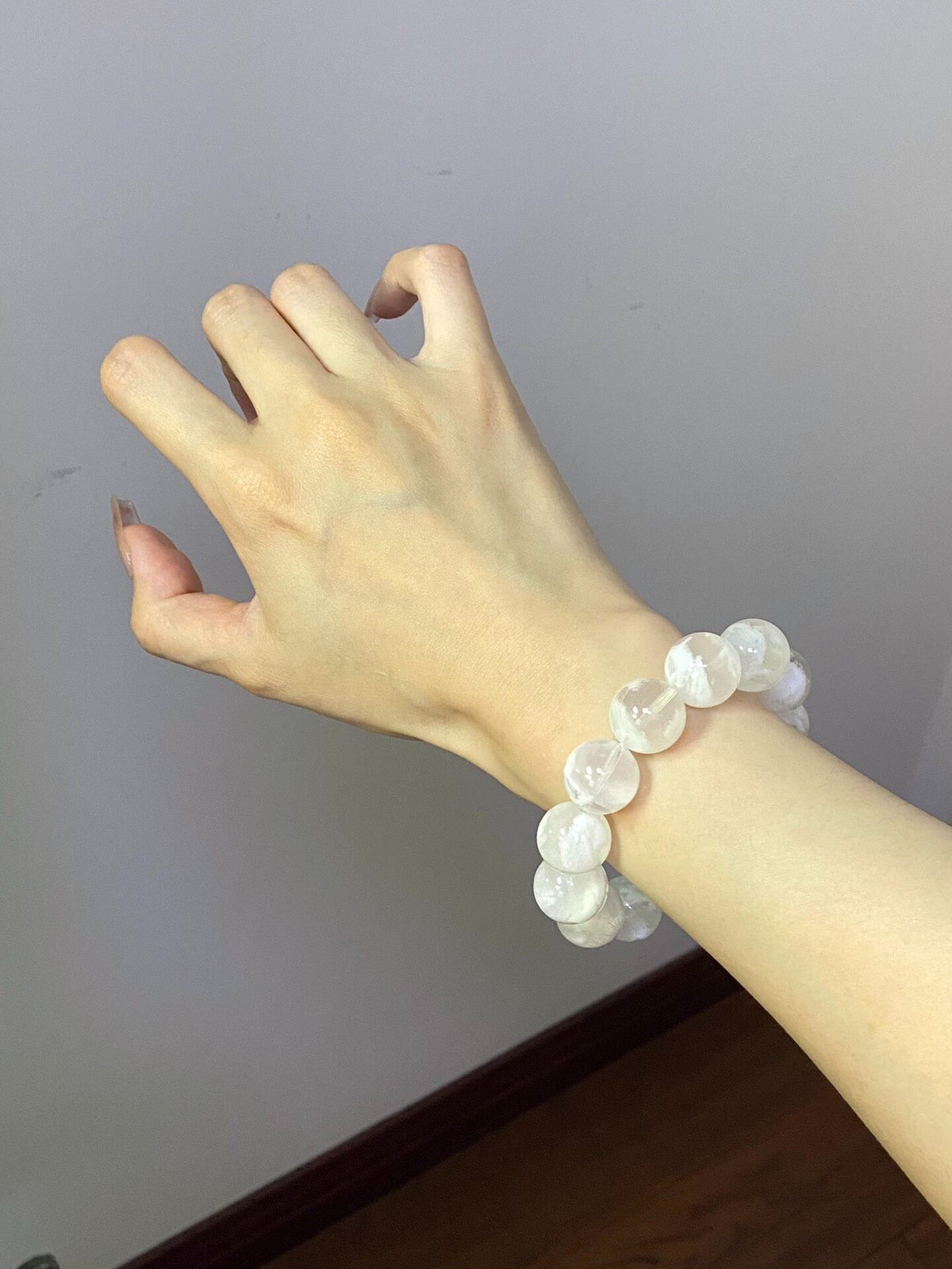 15mm Phantom Quartz Snow Scene Bracelet