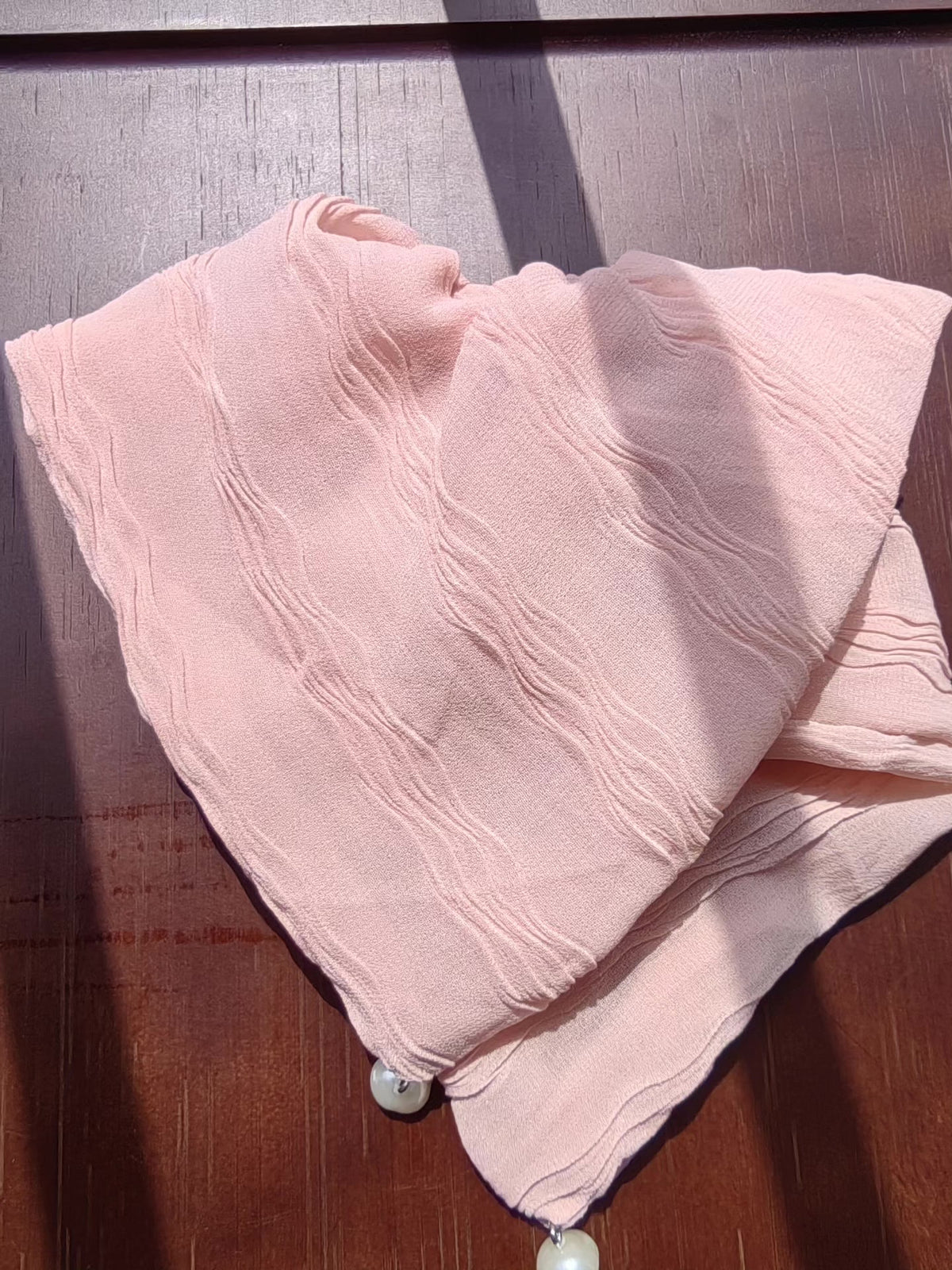 Pink Chiffon Bow Scrunchie Handmade