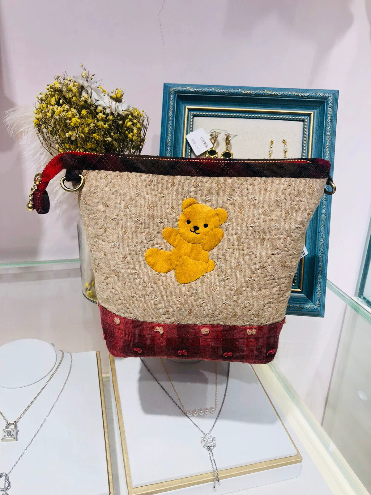 Handmade Yarn Dyed Cotton Coin Purse