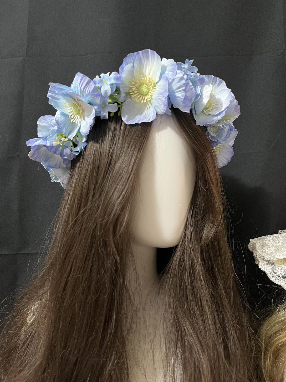 Blue Floral Wreath with Gradient Blooms