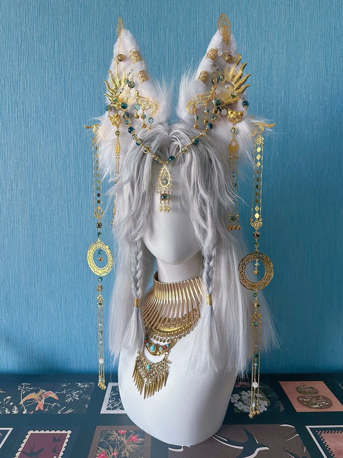Beast Ear Headband Fantasy Costume Jeweled