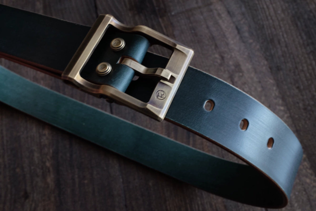 Cinturón de cuero bridle British Sedgwick verde oscuro