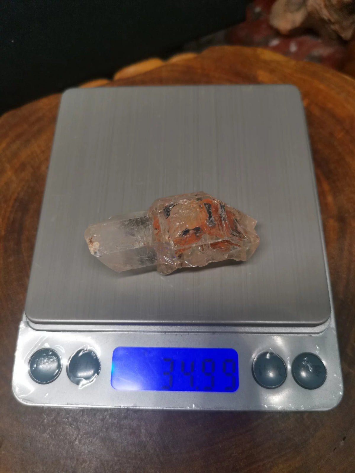 Roter Skelett-Quarz-Kristallpunkt 34.99G