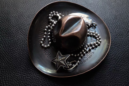 Purple Copper Miniature Cowboy Hat with Two-Tone Finish