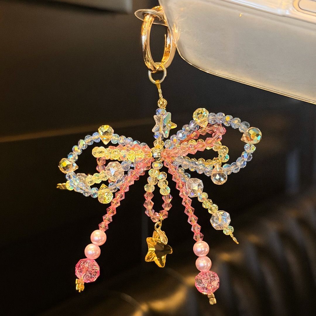 Beaded Bow Phone Charm