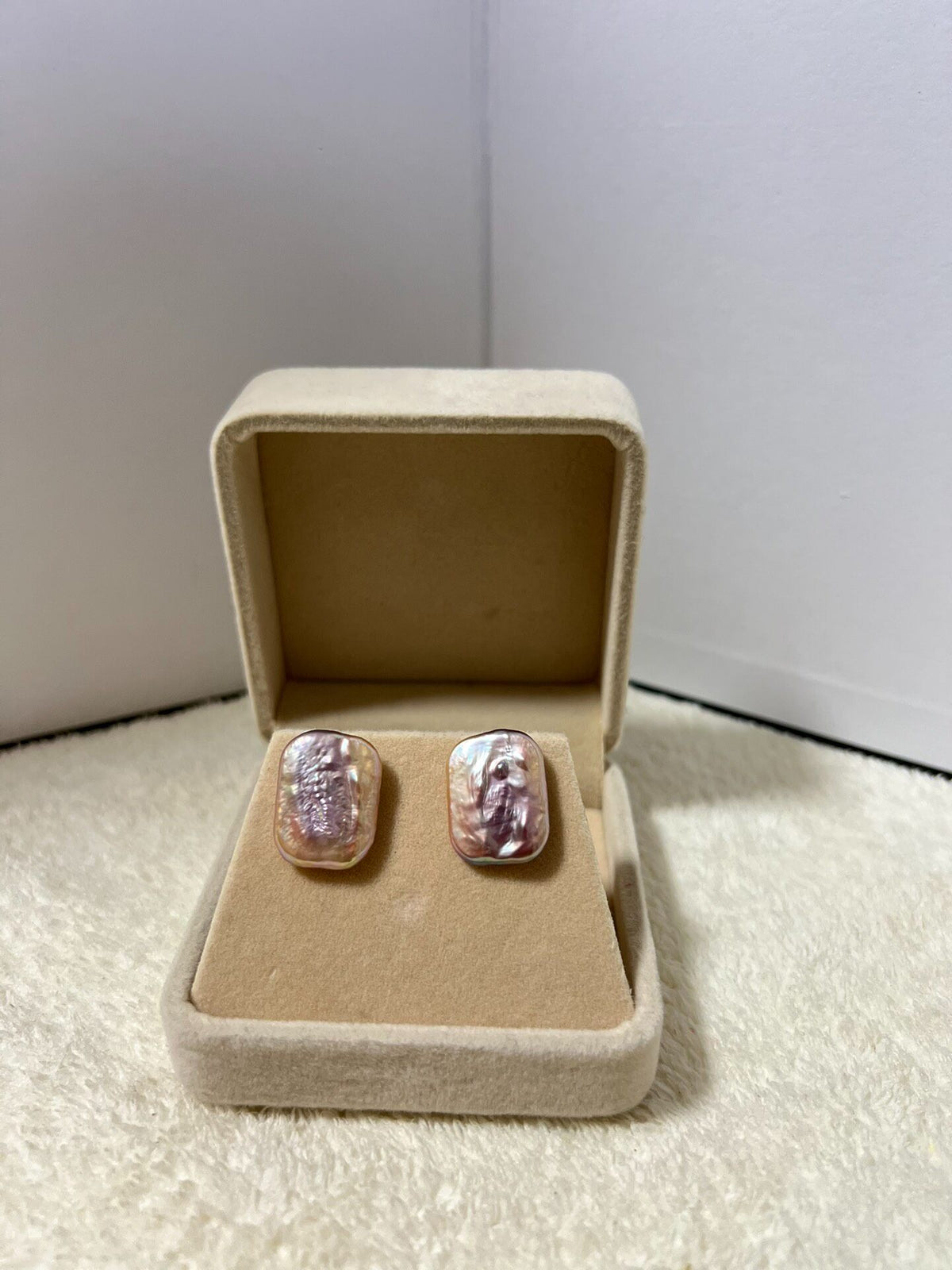 Vintage Baroque Pearl Earrings 925 Silver
