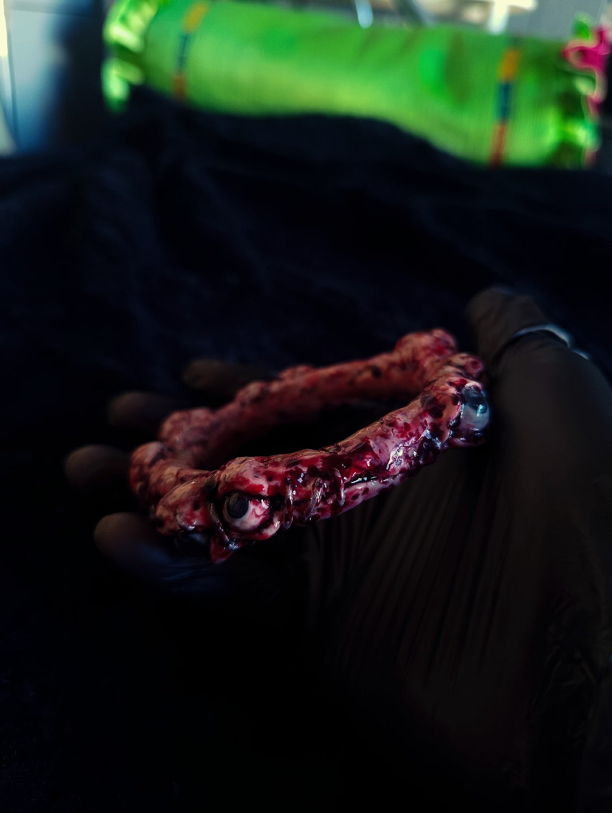 Cthulhu Flesh Eye Bangle Bracelet