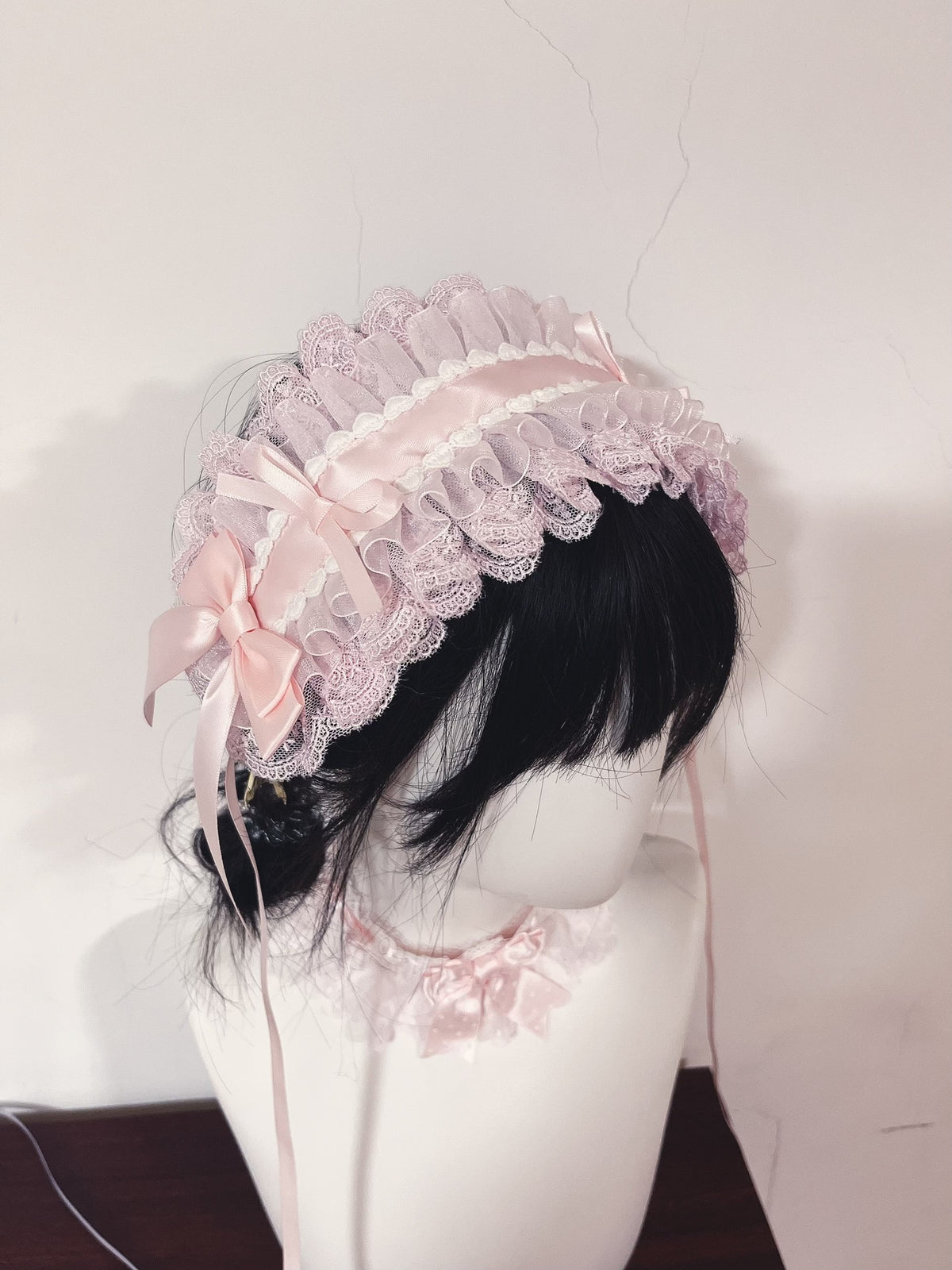 Pink Lolita Handmade Lace Headband