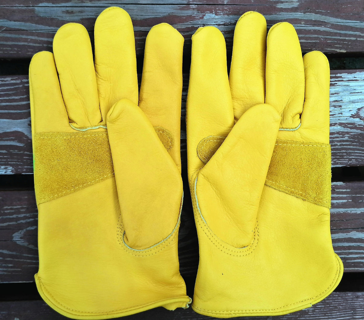 Handpainted Leather Gloves Size L