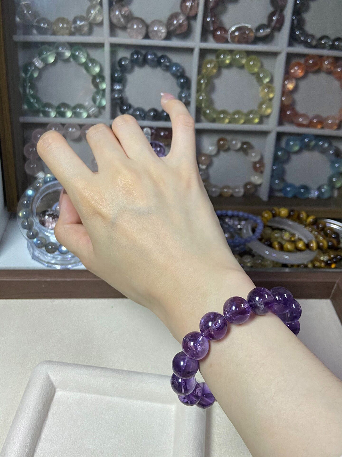 Natural Amethyst Beaded Bracelet Design