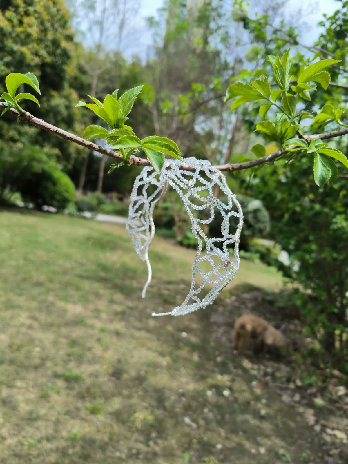 Handmade Crystal Beaded Wire Headband