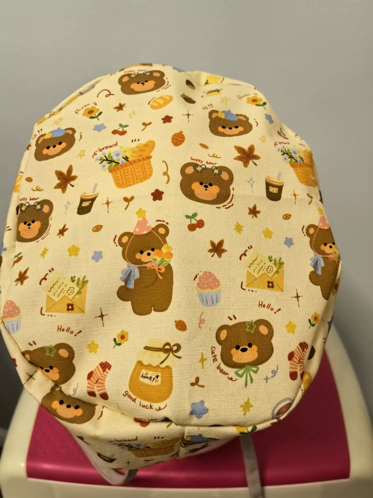 Operatiekap van Katoen Canvas met Herfst Teddy