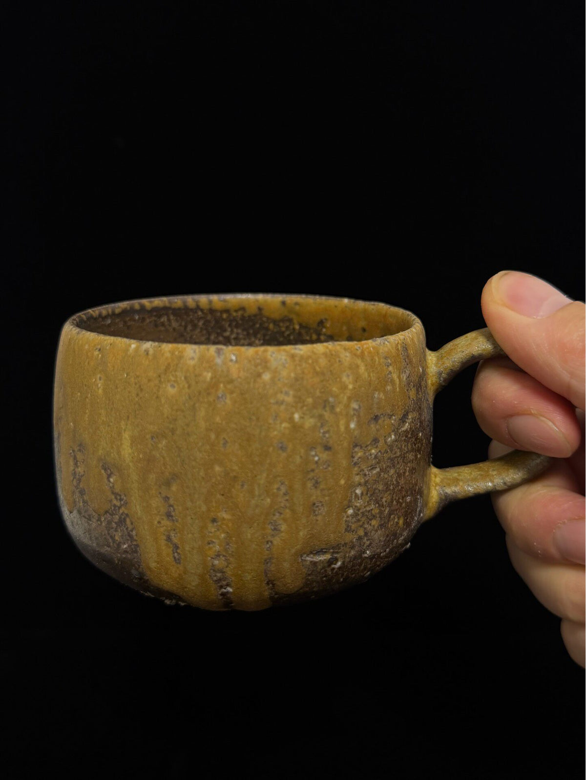 Wood-Fired Coarse Ceramic Coffee Cup 200ml