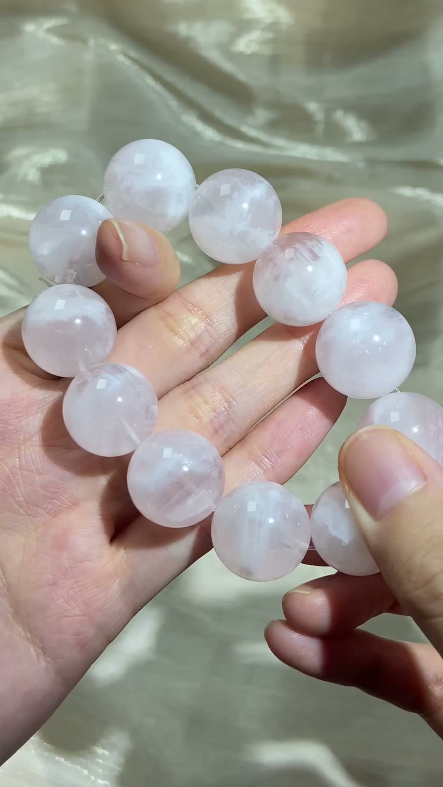 Snowflake Phantom Crystal Beaded Bracelet 18mm