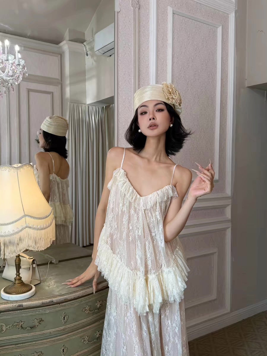 Silk Linen Turban Beanie Beige