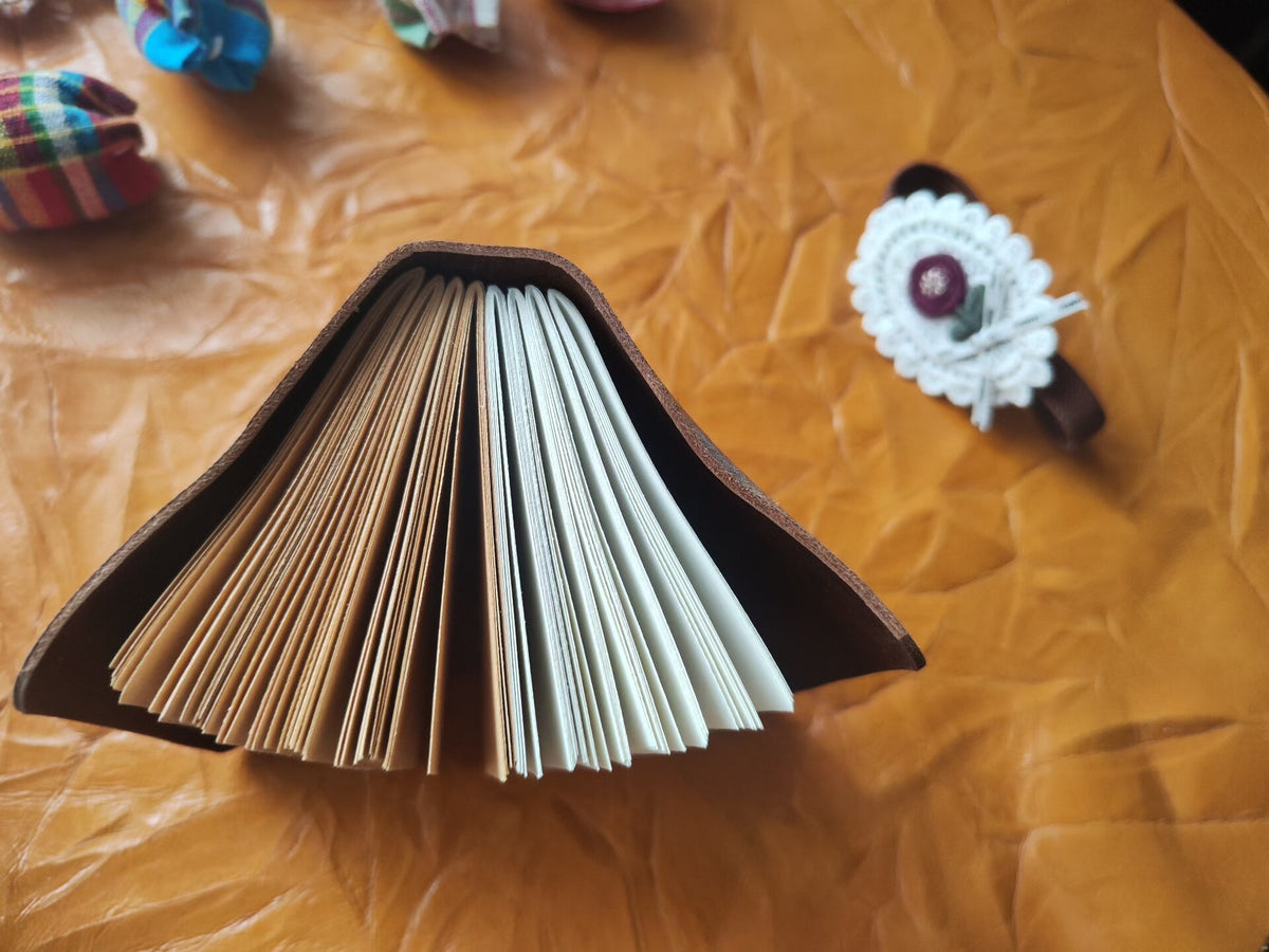 Handmade Leather Journal with Kraft Paper Pages
