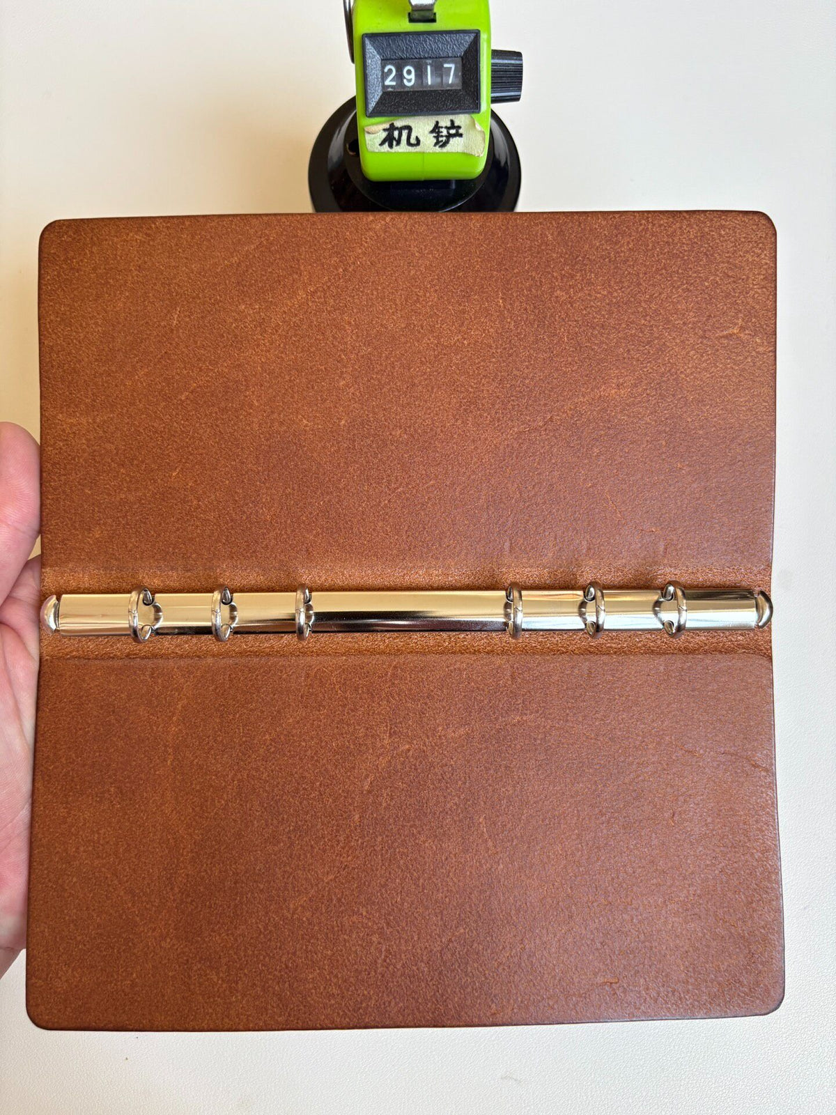 A6 Six-Ring Binder Cover in Pueblo Leather