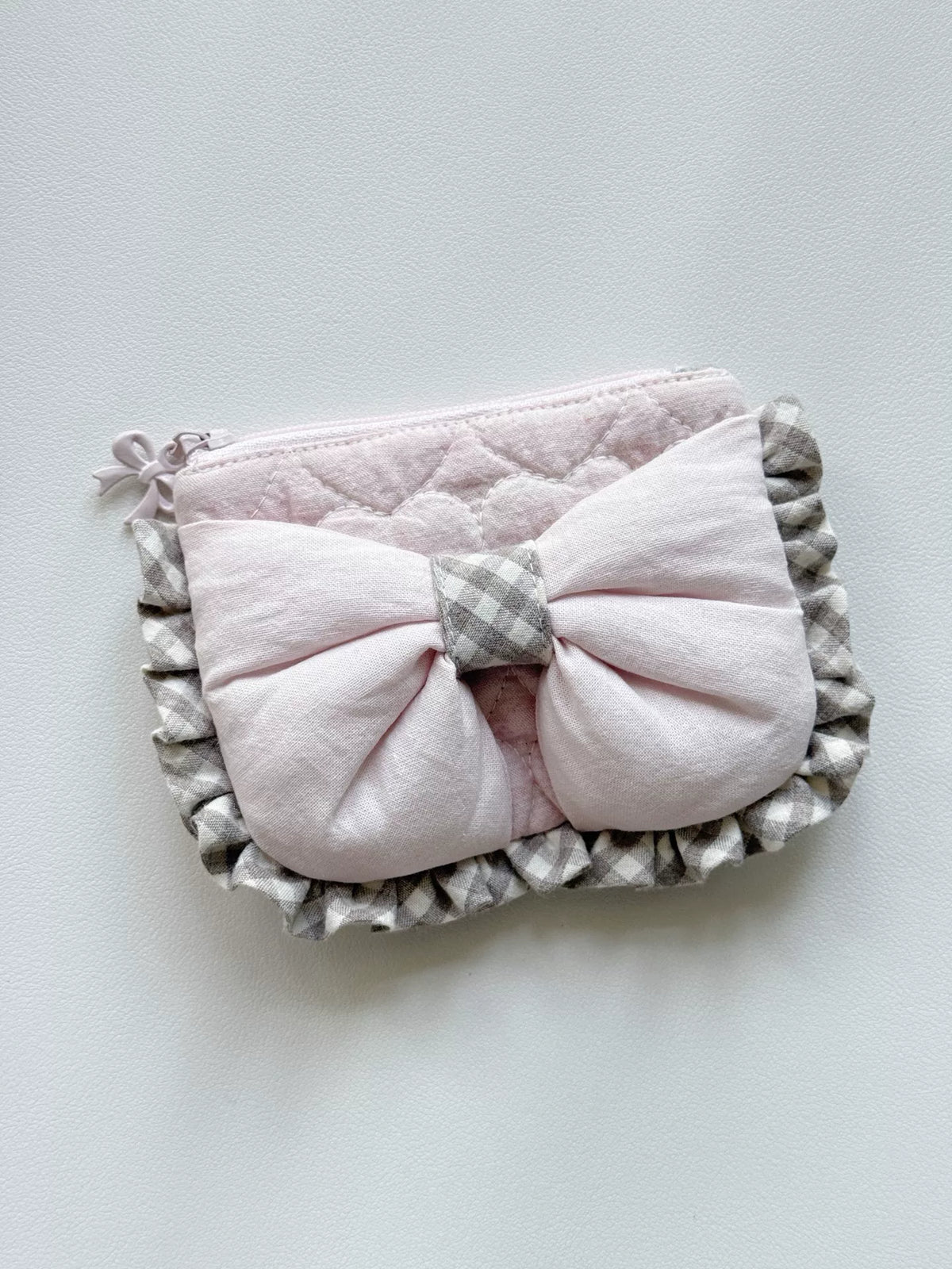 Quilted Bow Coin Card Pouch