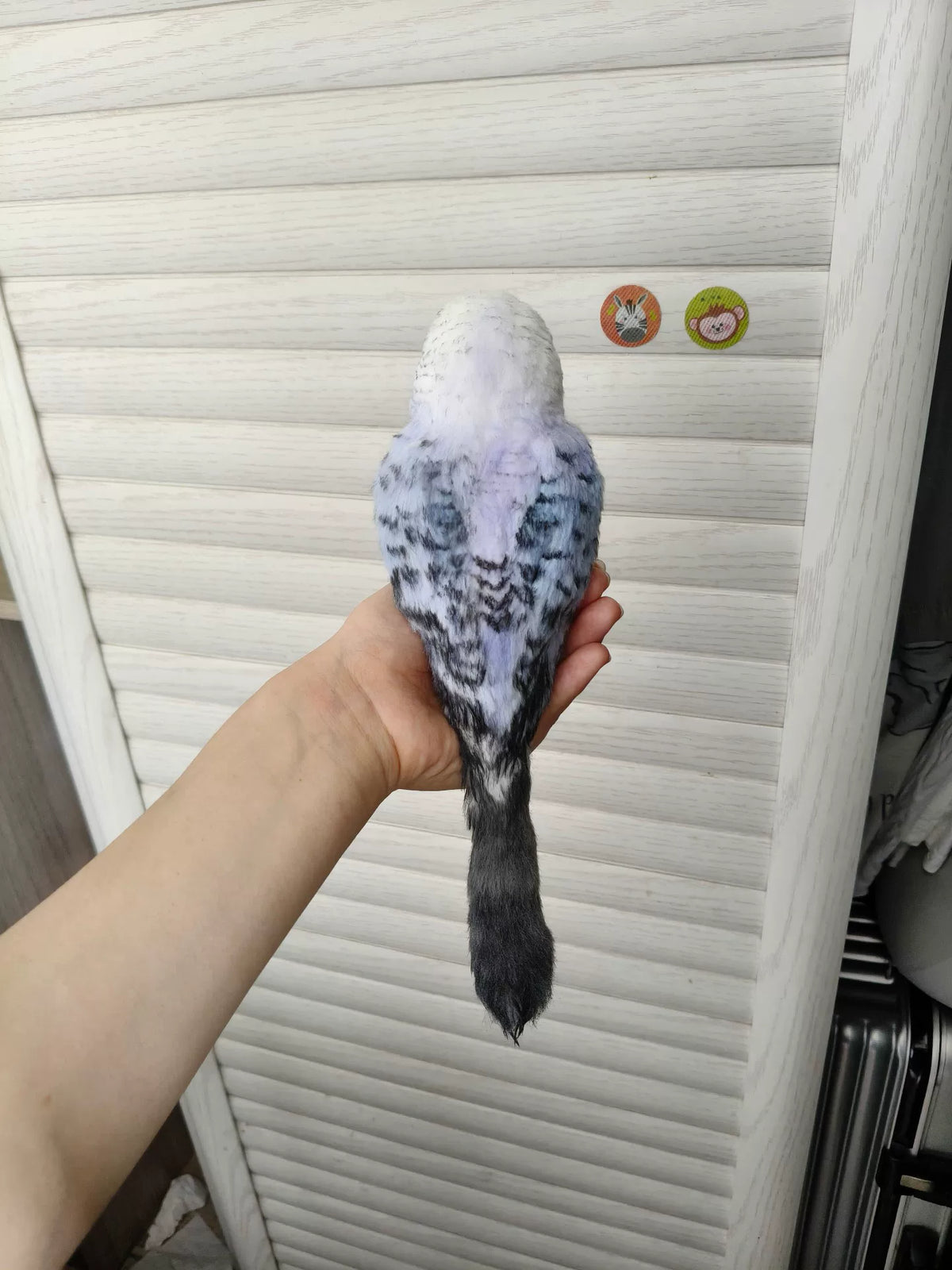 ハンドメイド パイプクリーナー インセイインコのぬいぐるみ