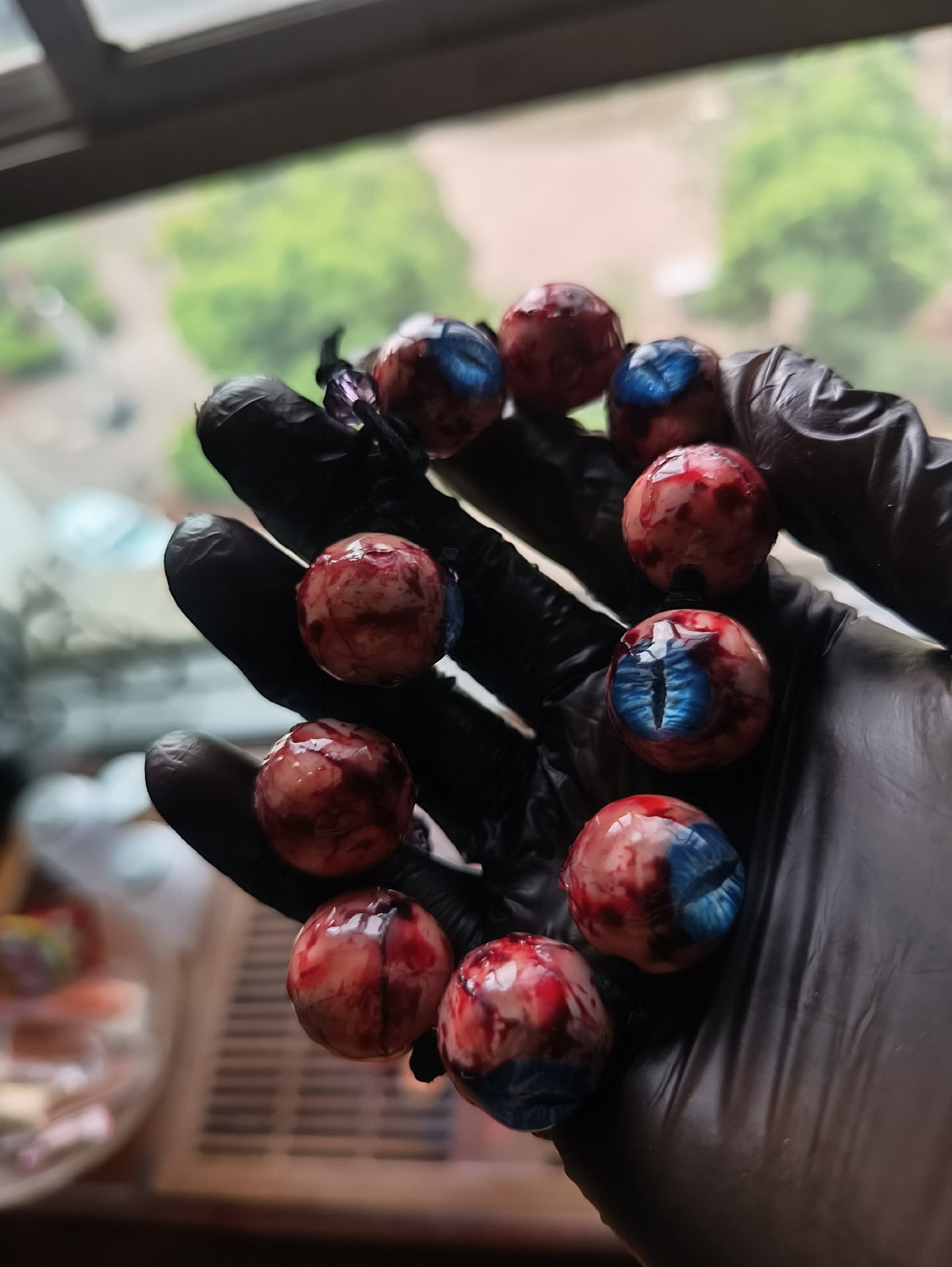 Cthulhu Eye Resin Bead Bracelet