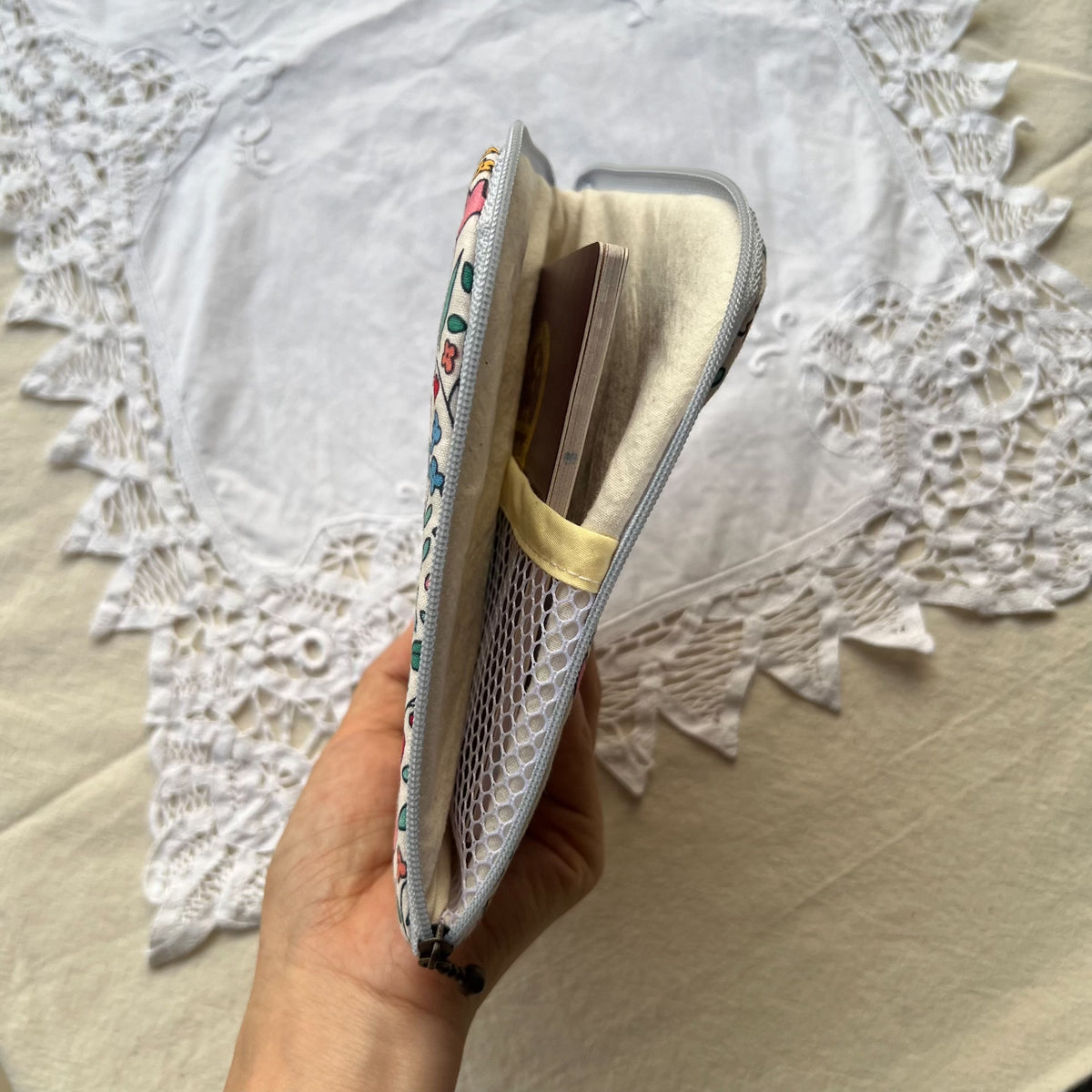 Porte-passeport pochette L style japonais fait main