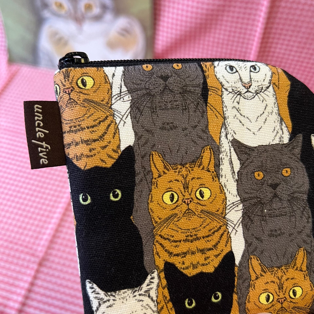 Japans katoen etui met kattenprint