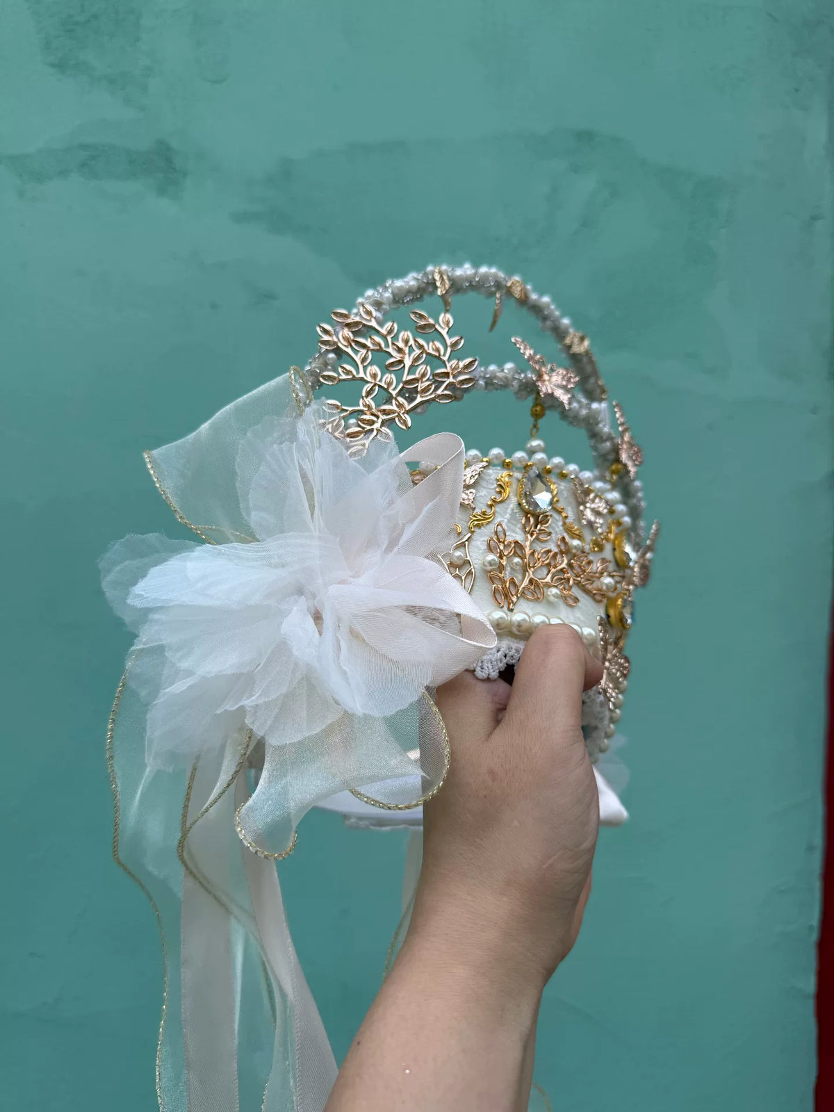 Lolita Perlen-Halo Krone Kopfschmuck