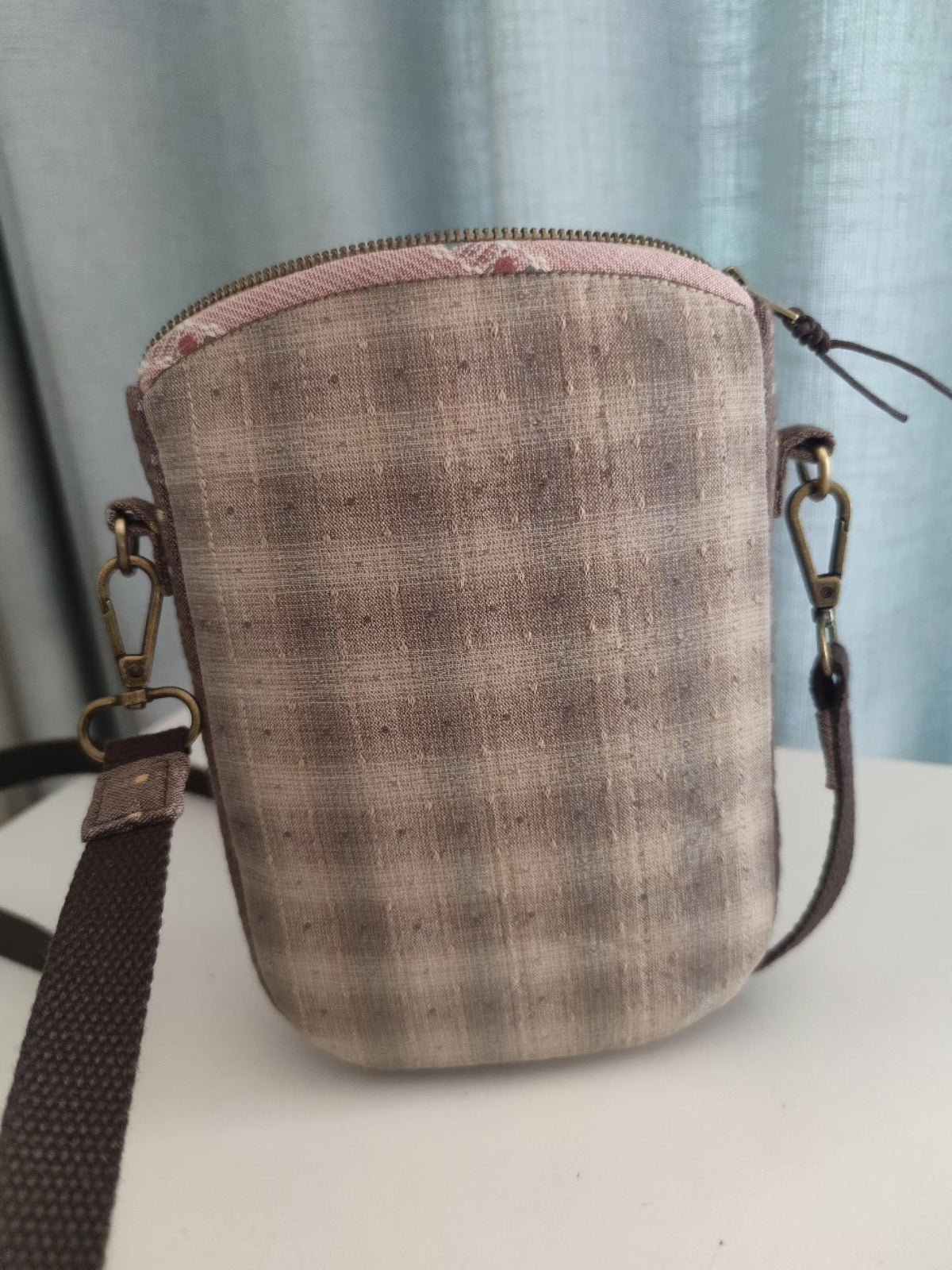 Bear Applique Patchwork Crossbody Phone Bag