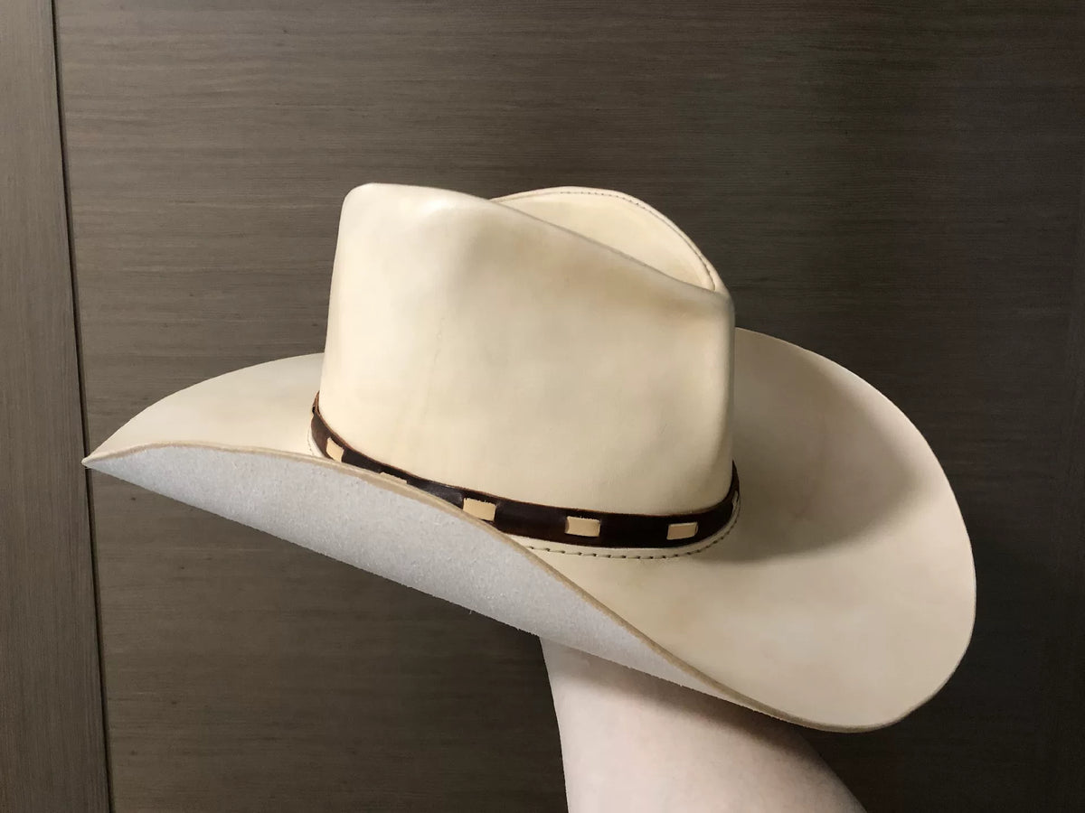 Chapéu Cowboy Western feito à Mão em Couro de Curtimento Vegetal