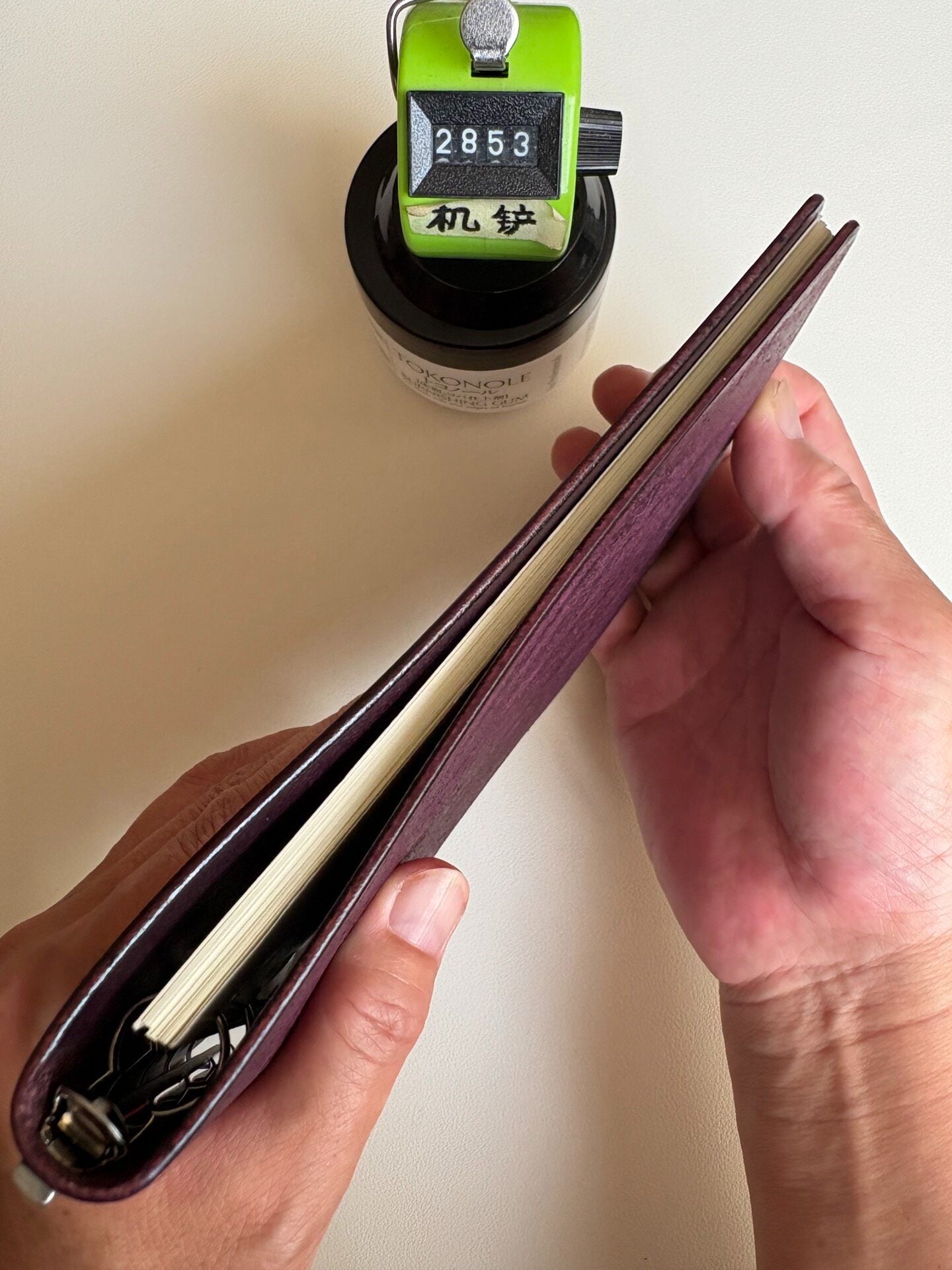 M5 Notebook Cover - 13-Ring 148mm - Deep Purple Leather