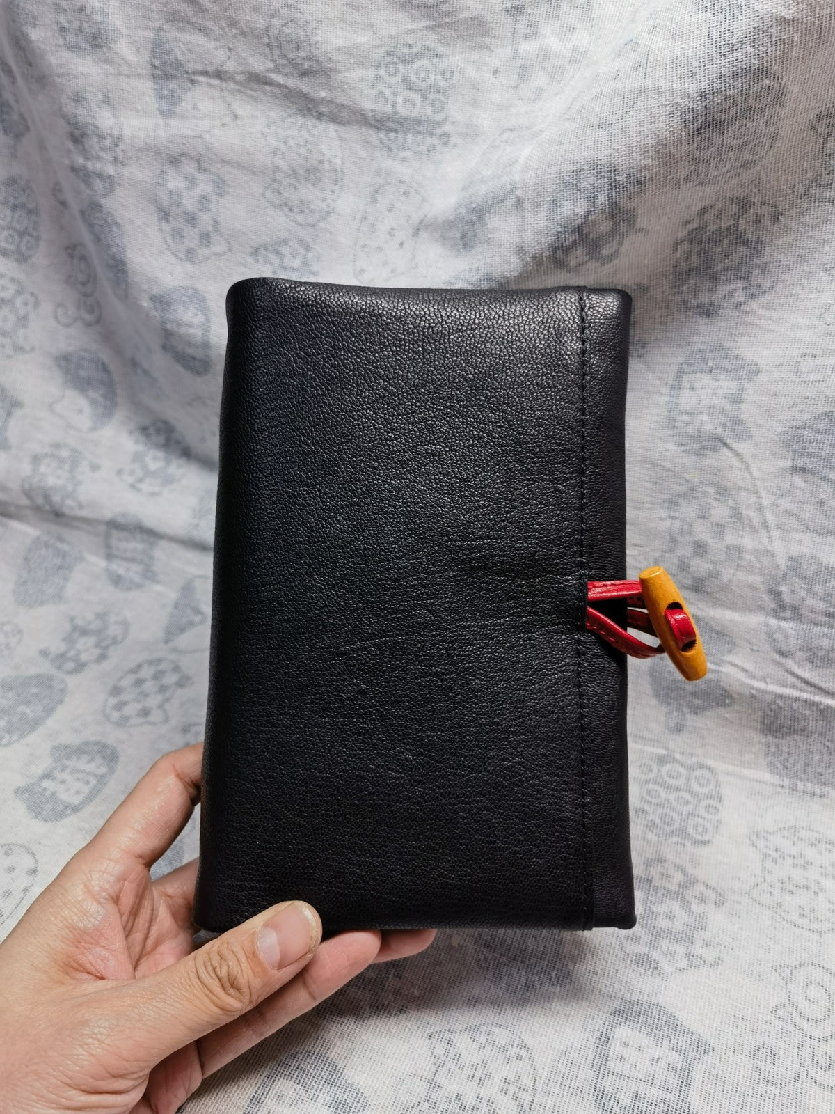 Black Goatskin A6 Binder Notebook Cover