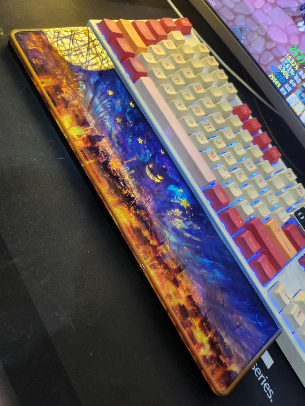 Gengar Keyboard Wrist Rest Glossy Finish