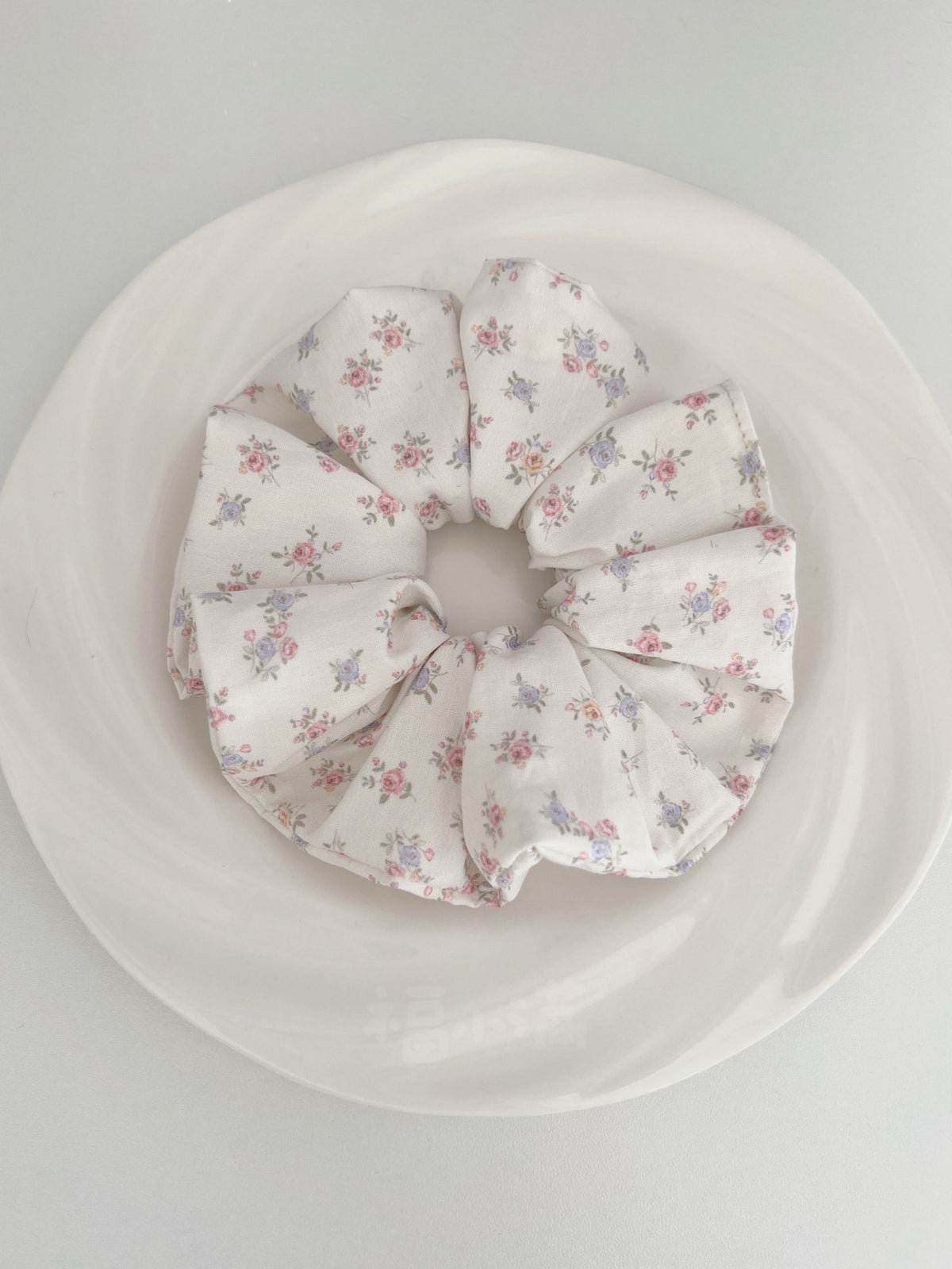 Korean Floral Handmade Scrunchie